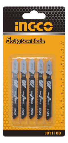 Kit 5 Sierras Para Caladora Ingco Para Metal 0