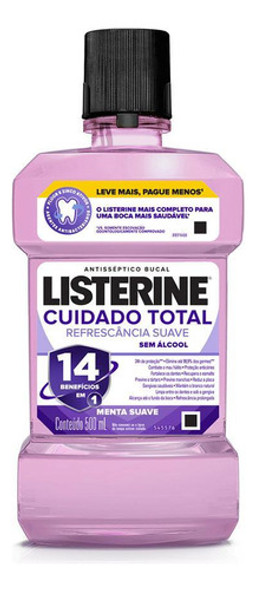 Listerine Cuidado Total Zero Com 500ml 0