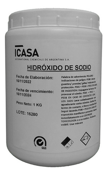 Hidróxido De Sodio (soda Caustica) 99% X 1 Kg 0 Hidróxido De Sodio (soda Caustica) 99% X 1 Kg 0