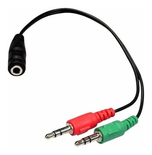 Cable Adaptador Jack 3,5 4 Contactos A 2 Plug 3,5 Para Pc 0