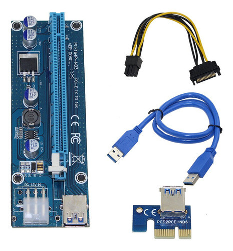 Riser 1x A 16x Ver006c Pci-e Cable Usb3.0 Cripto Miner Rig 1