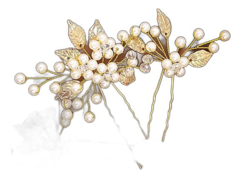 Gorais Perla Novia Horquillas Para El Cabello De Boda Hoja D 0