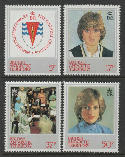 1982 Princesa Lady Di- Antártida Británica (serie) Mint 0