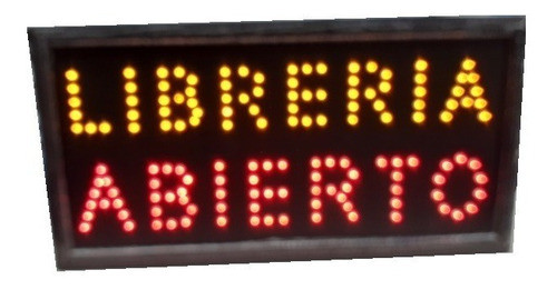 Cartel Led Libreria Abierto Oferta O A Q` Quieras 0