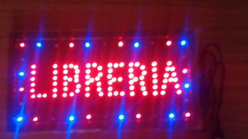 Cartel Led Libreria Abierto Oferta O A Q` Quieras 1