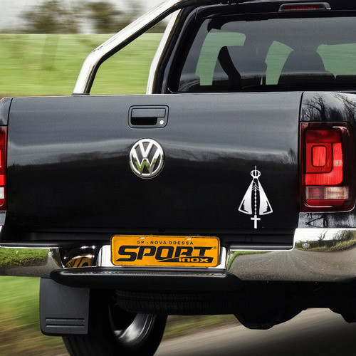 Adesivo Nossa Senhora Aparecida Terço Cromado Universal 1