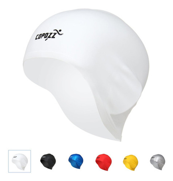 Copozz Gorra Natación Silicona Adulto Blanco 0