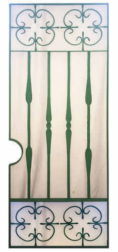 Reja De Hierro C/piezas De Hierro Forjado W A (008) 0