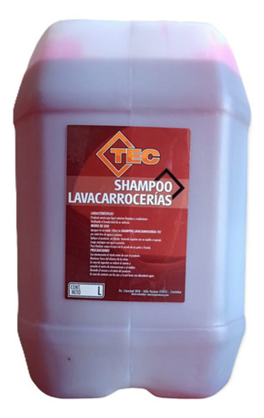 Tec Shampoo Lavacarrocerias 5l Lavadero Rmr Car 0