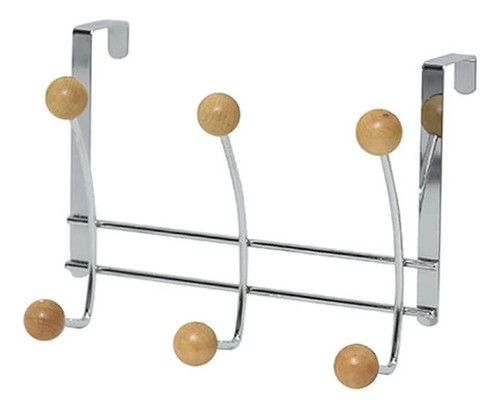 Perchero P/puerta 3 Ganchos 26,5x18,5cm Acero 0