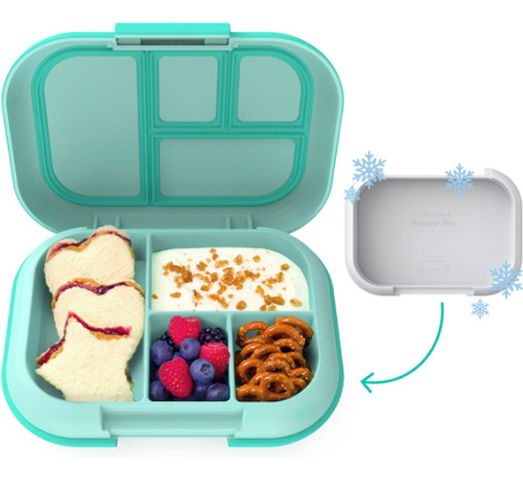 Caja De Almuerzo Bentgo Kids, 4 Compartimentos, Color Aqua 0 Caja De Almuerzo Bentgo Kids, 4 Compartimentos, Color Aqua 0