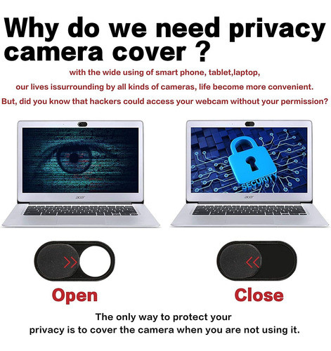 Cubierta Negra Deslizante Para Camara, Multiuso/protectora 1