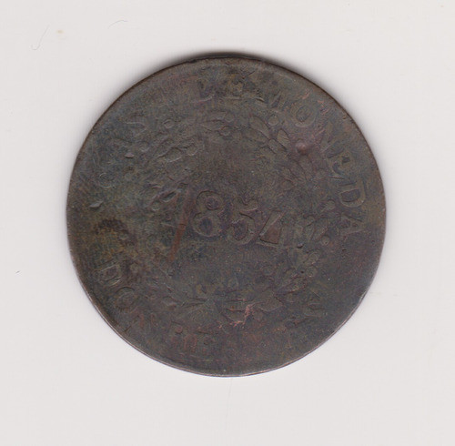 Moneda Argentina Bs As 2 Reales Año 1854 J/19.1.3 Muy Bueno 1