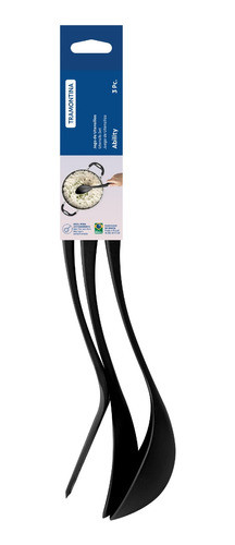 Set Utensilios X3 Ability Tramontina Teflón Color Negro 1