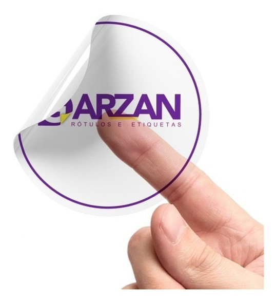 100 Etiqueta Adesivo Transparente Personalizado 7x7 Cm 0