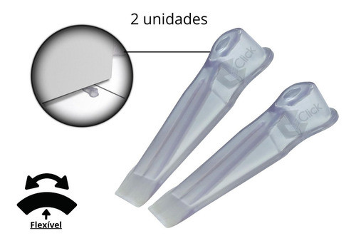 Kit 2 Cunha Trava Porta Calço Anti Batida Transparente 0