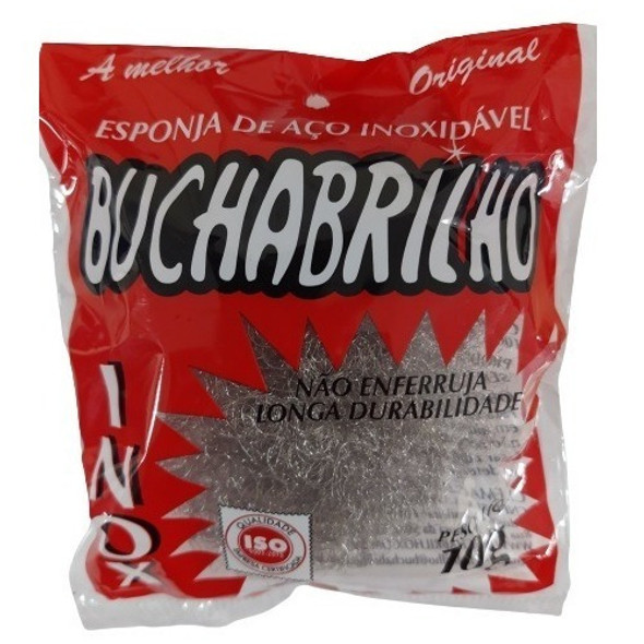 Kit 100x Unidades Bucha Brilho Esponja De Aço Inoxidável 0