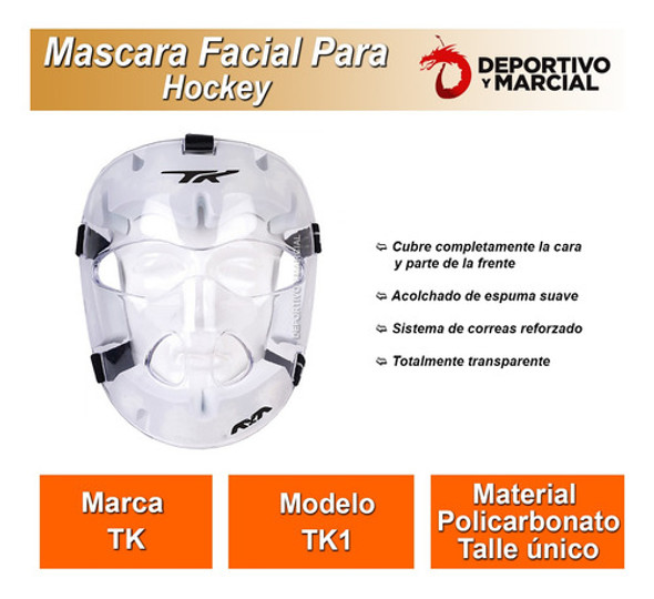 Mascara Para Corner Corto Tk1 Hockey Profesional Transparent 1