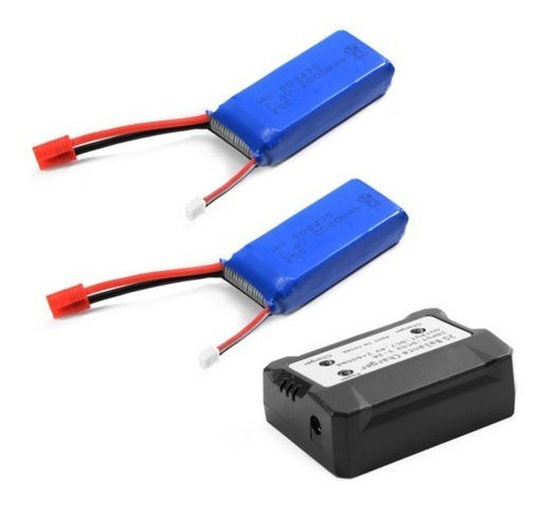 2pcs 7.4v 2000mah 25 C Redondo Enchufe Batería Lipo Para Sym 1