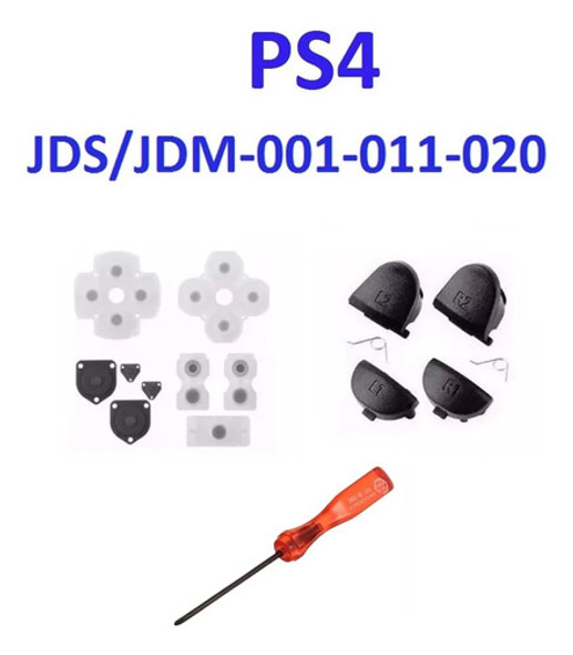 Ps4 - Reparo Borrachas + R1 E R2 + L1 E L2 + Molas + Chave X 1
