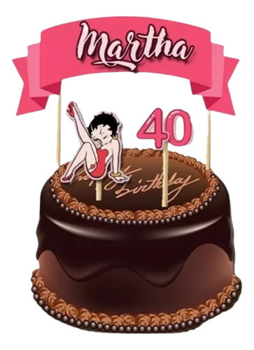 Cake Topper Cumpleaños Personalizado Adultos 0