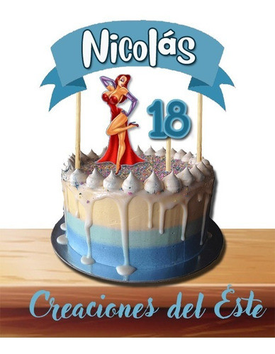 Cake Topper Cumpleaños Personalizado Adultos 1