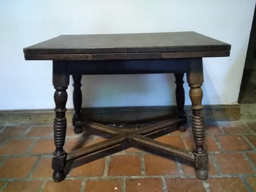 Mesa De Roble.estilo Inglés.extensible.original.m/b Estado. 1