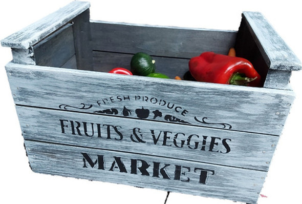 Cajon Organizador Decorativo De Madera Con Estampa 0