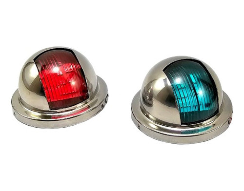 Luz De Navegação Bb/be Em Aço Inox 12v Led Par Lancha Barco 0