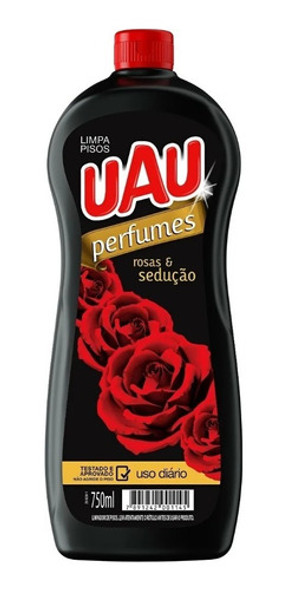 Limpa Pisos Perfumado Rosas E Sedução 750ml Uso Diário Uau 0