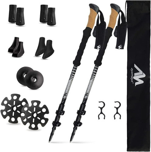 Bastones De Senderismo De Fibra De Carbono + Accesorios 0