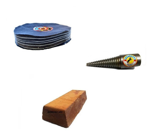 Kits P/ Pulido Aluminio Eje Pastas Paños P/amoladora 115 Mm 0