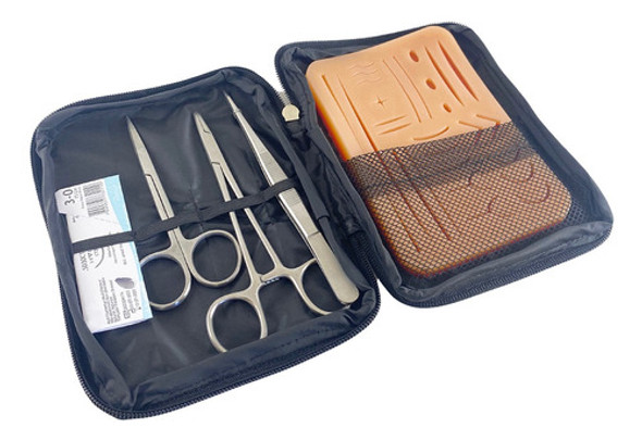 Pad Practica De Sutura + Instrumentales + Estuche 0
