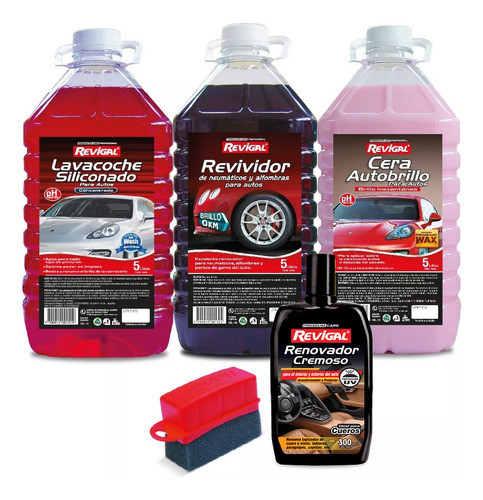Shampoo Rojo Autobrillo Revividor Cremoso Y Aplicad  Revigal 0