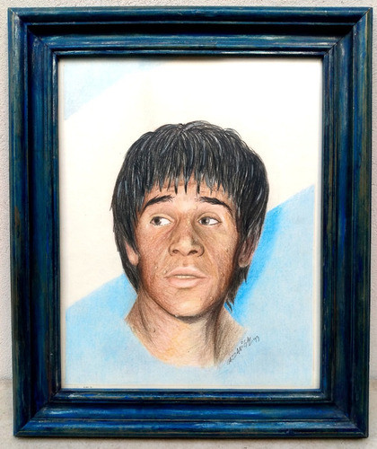 Carlos Monzón Obra Original Enmarcado 37x32cm Boxeo 0
