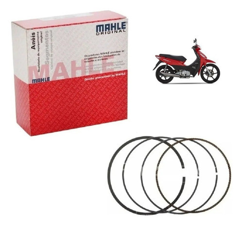 Kit Juego Aros Para Honda Biz 125 Standar Mahle Original 0