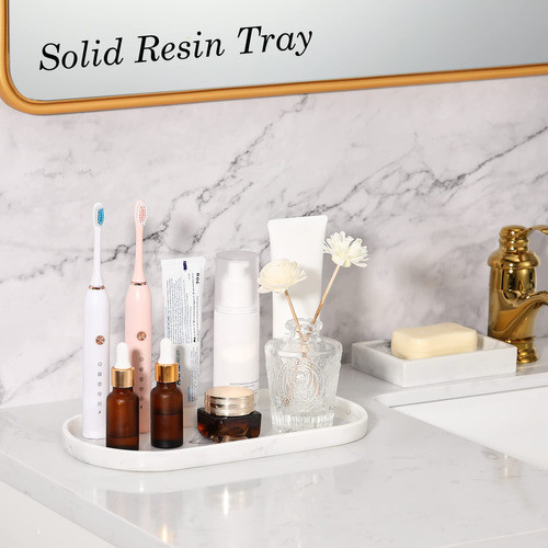 Emibele Bandeja De Bao, Bandeja De Tocador Ovalada De Resina 1