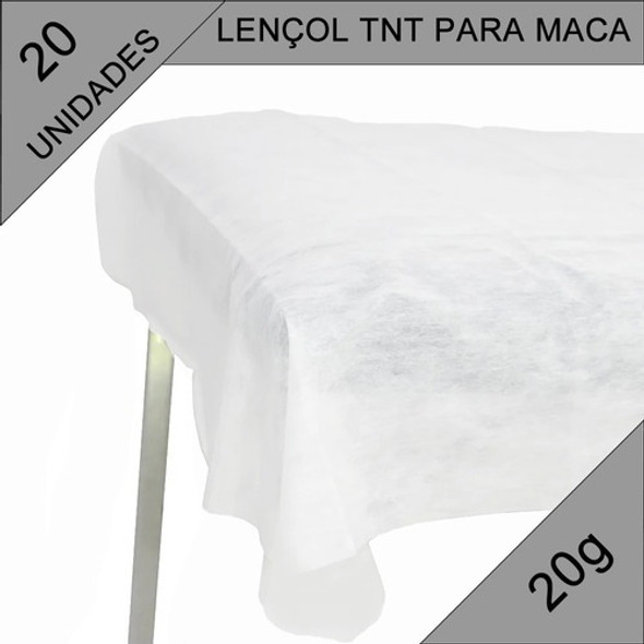 Lençol Tnt Descartável P/ Maca Sem Elástico 200x90 C/20 Und 1