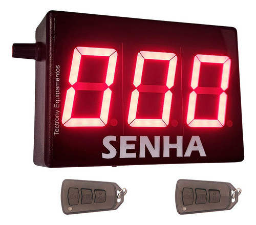 Painel De Senha Sequencial 3 Digitos Para Rolo De Senha 0