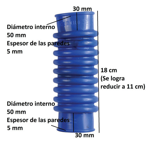 Alargue Prolongador Fuelle De Pvc Para Sifon Bacha Cocina 1