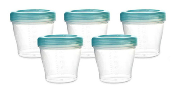 Kit 5 Potes Papinha Bebe Infantil 150ml Com Tampa 0