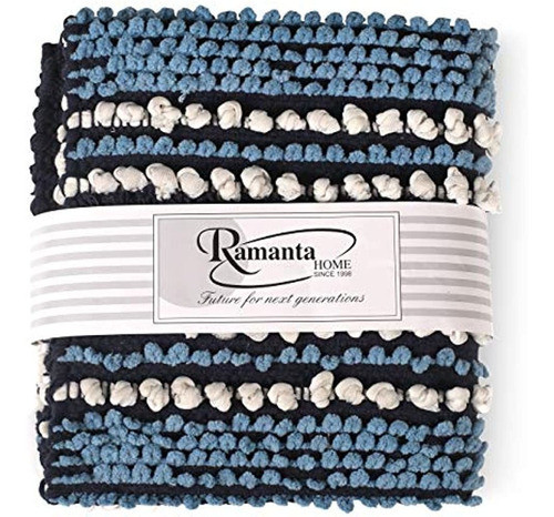 Alfombrilla De Baño Chenille 20x32-100% Algodón Suave Absorb 1