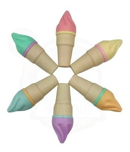 Kit Marca Texto Sorvete Casquinha Fofinho Kawaii Candy 0