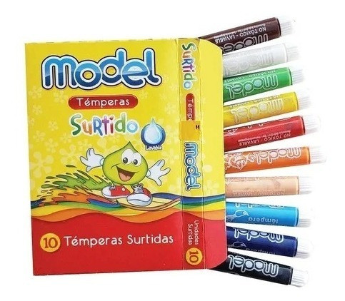 Temperas Playcolor Model Tintoretto Caja 8ml X 10 Surtidas 1