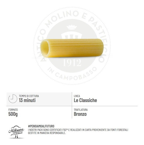 Pasta Italiana La Molisana Rigatoni 500g Italia - Pack X 6 1