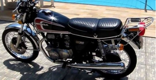 Faixas Antiga Moto  Honda Cb 360 Preta 1