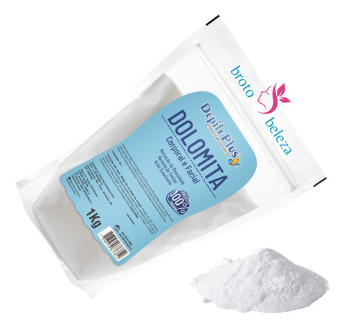 Talco 100% Natural Dolomita Em Pó Para Barbearia Bag 1kg 1