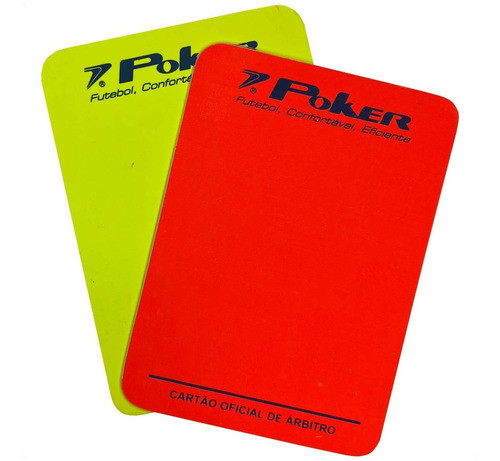 Cartão Arbitro Juiz Futebol Campo Poker Vermelho Amarelo Ofc 0