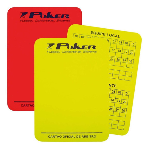 Cartão Arbitro Juiz Futebol Campo Poker Vermelho Amarelo Ofc 1