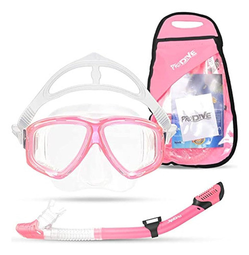 Prodive Premium Dry Top Snorkel Set Para Niños/niños/niñas - 0